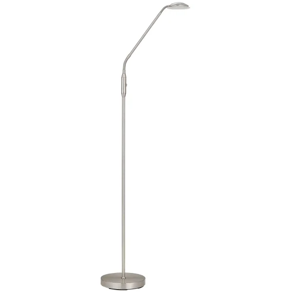 LÁMPARA DE PIE LED MAXIMO 6W NÍQUEL SATINADO LÁMPARA DE PIE LED MAXIMO 6W NÍQUEL SATINADO