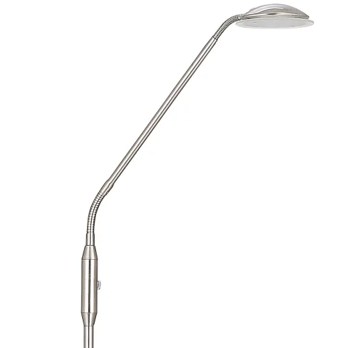 LÁMPARA DE PIE LED MAXIMO 6W NÍQUEL SATINADO LÁMPARA DE PIE LED MAXIMO 6W NÍQUEL SATINADO