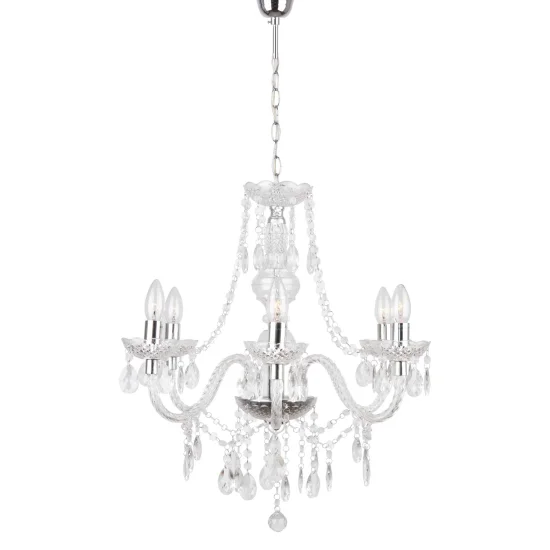 LÁMPARA DE TECHO 6 LUCES LIONETTA TRANSPARENTE 2