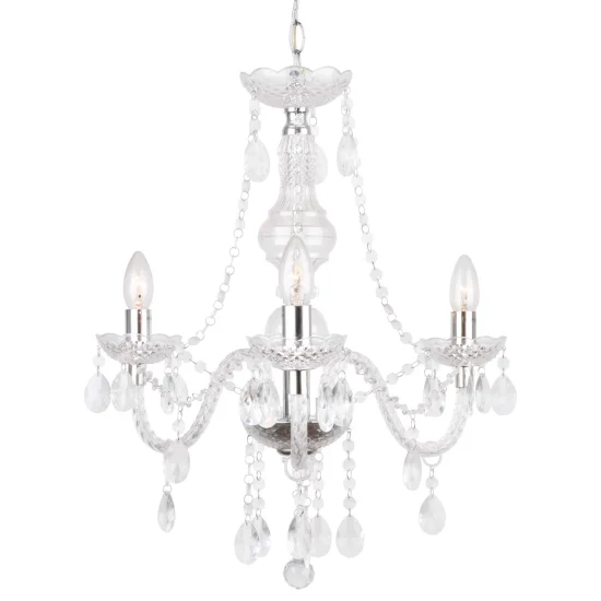 LÁMPARA DE TECHO 3 LUCES LIONETTA TRANSPARENTE