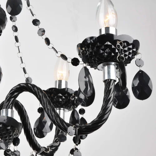 LÁMPARA DE TECHO 6 LUCES GIULIA NEGRA