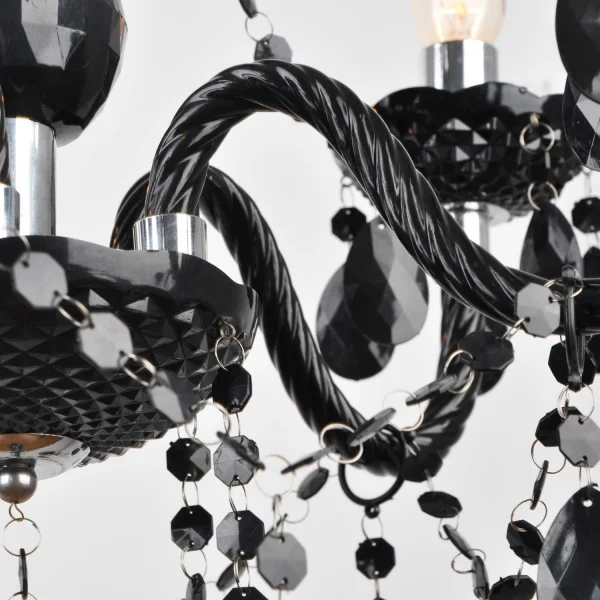 LÁMPARA DE TECHO 6 LUCES GIULIA NEGRA