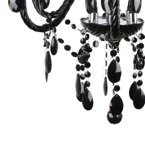 LÁMPARA DE TECHO 6 LUCES GIULIA NEGRA