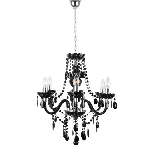 LÁMPARA DE TECHO 6 LUCES GIULIA NEGRA