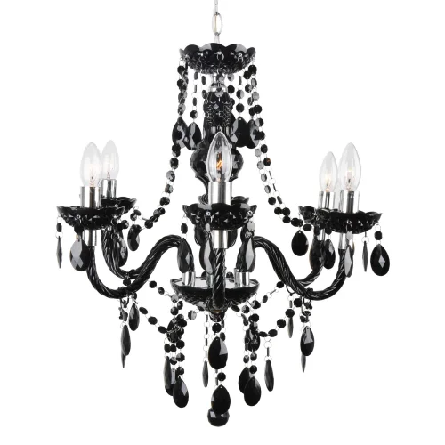 LÁMPARA DE TECHO 6 LUCES GIULIA NEGRA