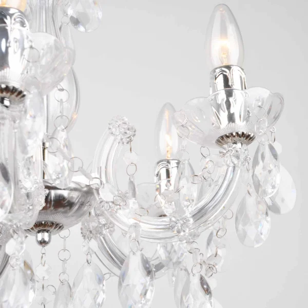 LÁMPARA DE TECHO 5 LUCES NICOLA TRANSPARENTE