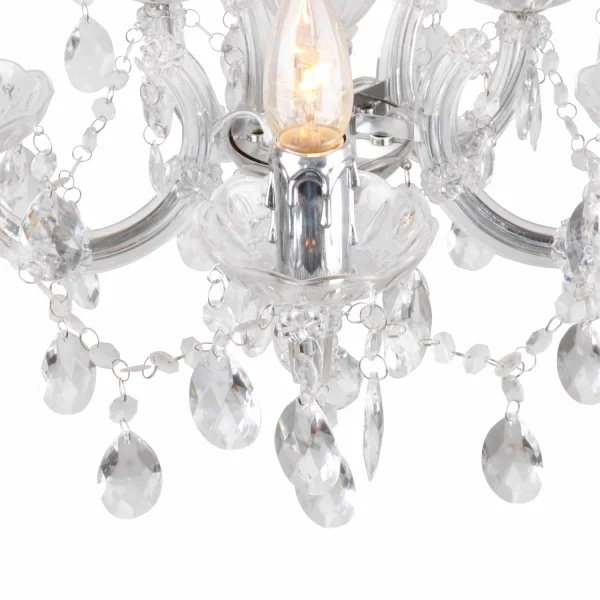 LÁMPARA DE TECHO 5 LUCES NICOLA TRANSPARENTE