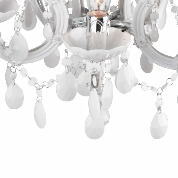 LÁMPARA DE TECHO 5 LUCES NICOLA BLANCA