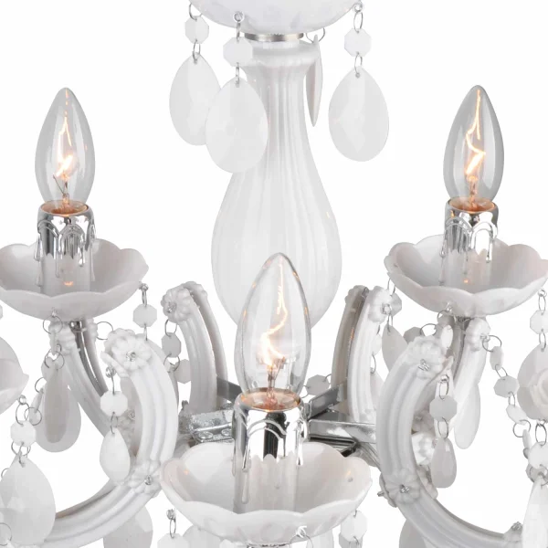 LÁMPARA DE TECHO 5 LUCES NICOLA BLANCA