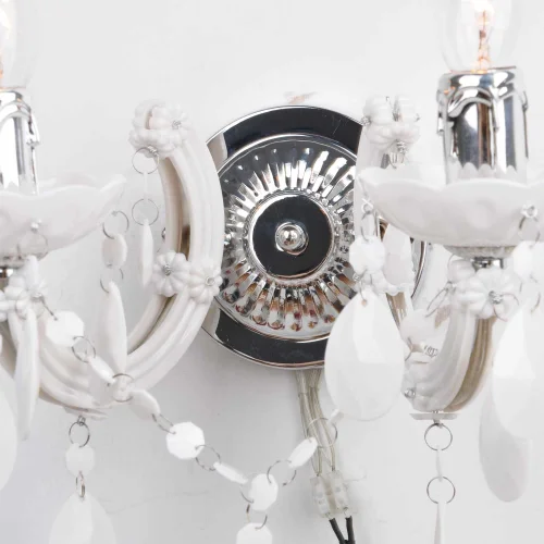 APLIQUE DE PARED 2 LUCES PRIMAVERA BLANCA