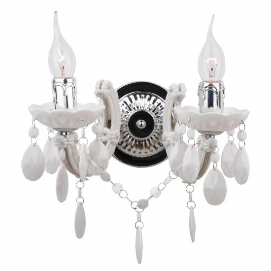 APLIQUE DE PARED 2 LUCES PRIMAVERA BLANCA