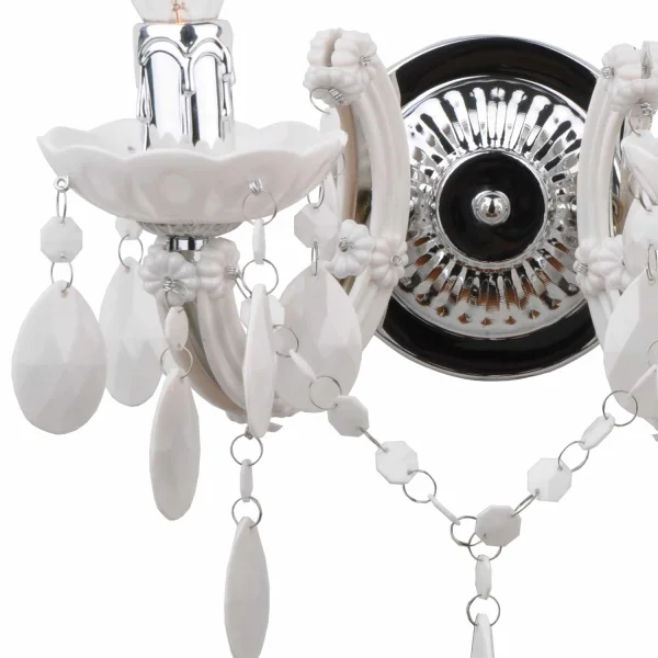 APLIQUE DE PARED 2 LUCES PRIMAVERA BLANCA