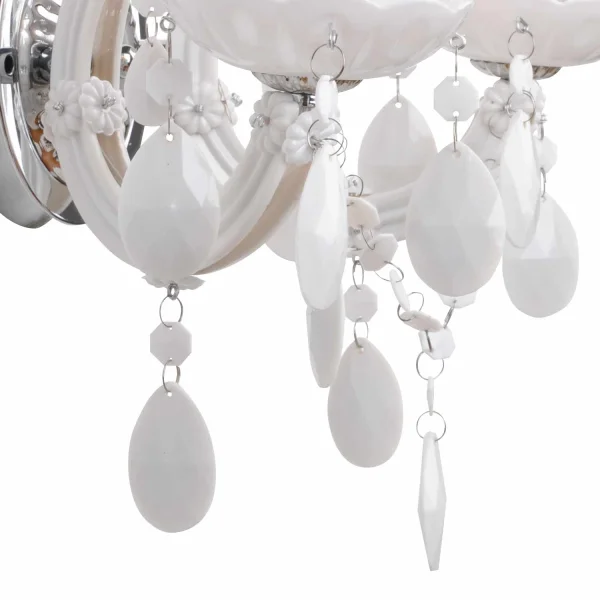 APLIQUE DE PARED 2 LUCES PRIMAVERA BLANCA