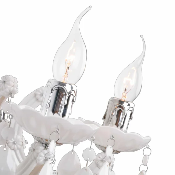 APLIQUE DE PARED 2 LUCES PRIMAVERA BLANCA