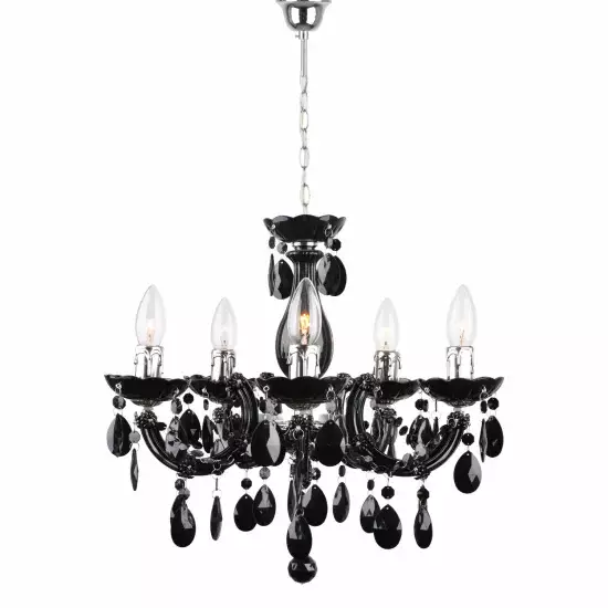 LÁMPARA DE TECHO 5 LUCES OLETHEA NEGRO 2
