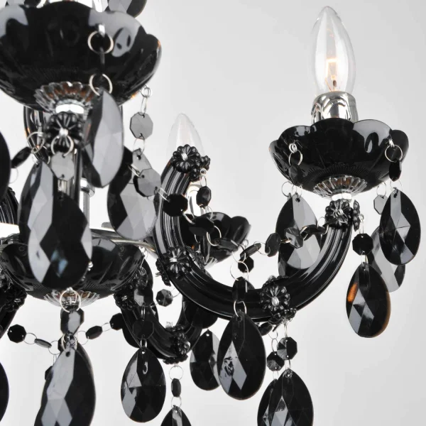 LÁMPARA DE TECHO 5 LUCES OLETHEA NEGRO