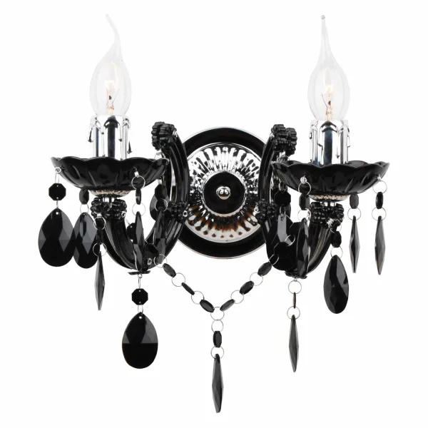 APLIQUE DE PARED 2 LUCES OLETHEA NEGRO