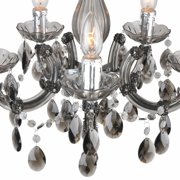 LÁMPARA DE TECHO 5 LUCES VIRGILIA FUMÉ