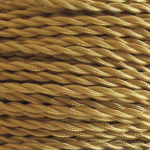 METRO DE CABLE RIZADO DORADO