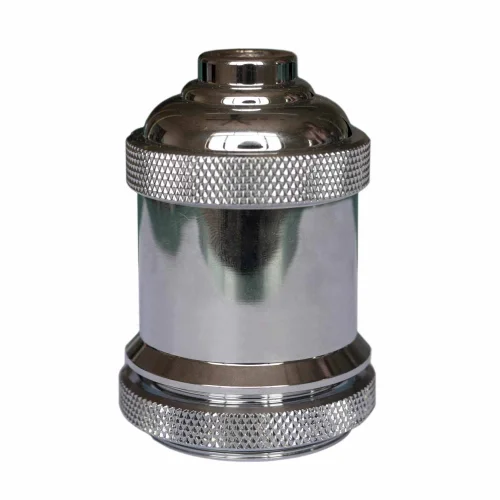  PORTALÁMPARAS E27 1L ACERO CROMADO