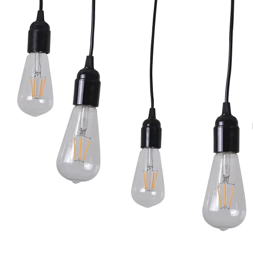 LÁMPARA DE TECHO 10 LUCES CARLA NEGRO