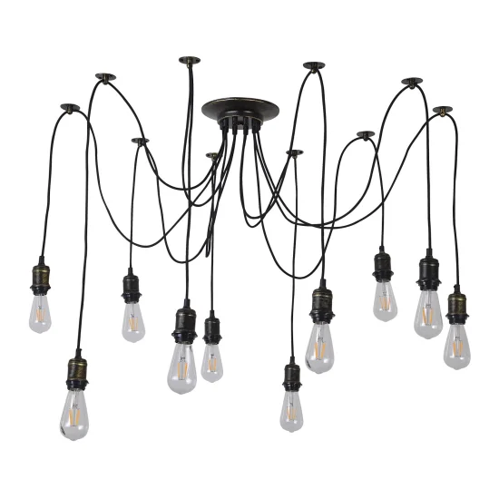 LÁMPARA DE TECHO 10 LUCES CARLA ENVEJECIDO