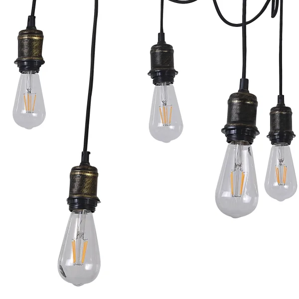 LÁMPARA DE TECHO 10 LUCES CARLA ENVEJECIDO