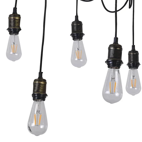 LÁMPARA DE TECHO 10 LUCES CARLA ENVEJECIDO