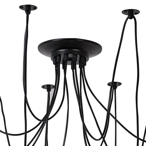 LÁMPARA DE TECHO 10 LUCES CARLA NEGRO