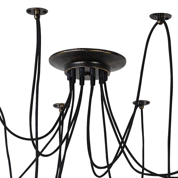 LÁMPARA DE TECHO 10 LUCES CARLA ENVEJECIDO