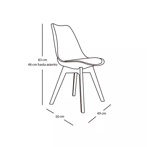 SILLA KARLSKRONA NEGRA SILLA KARLSKRONA NEGRA