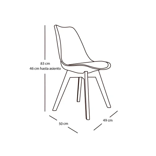 SILLA KARLSKRONA GRIS SILLA KARLSKRONA GRIS