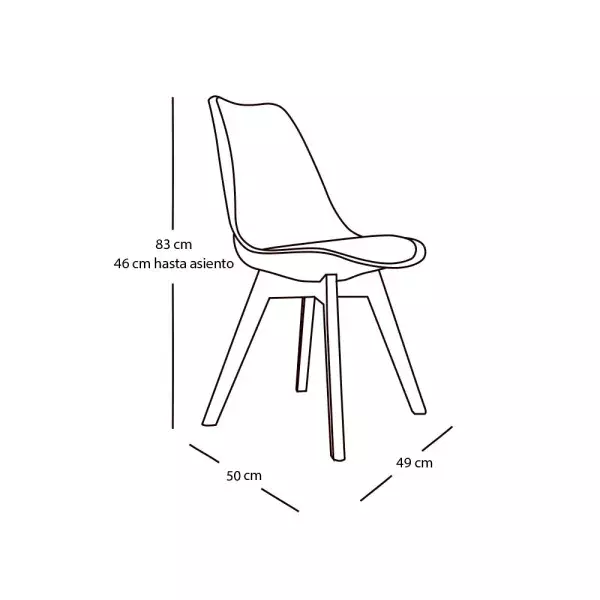 SILLA KARLSKRONA BLANCA SILLA KARLSKRONA BLANCA