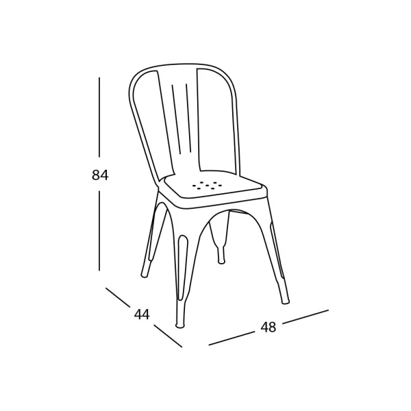 SILLA JOSEPHINE BLANCA INDUSTRIAL