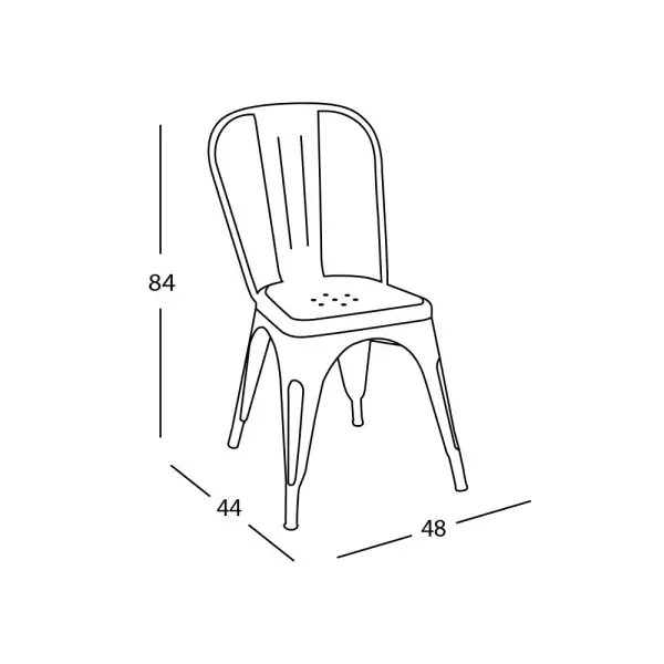 SILLA JOSEPHINE NEGRO ENVEJECIDO