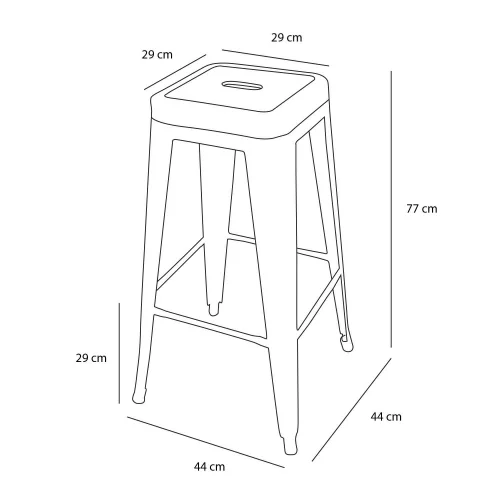 TABURETE JOSEPHINE BLANCO TABURETE JOSEPHINE BLANCO
