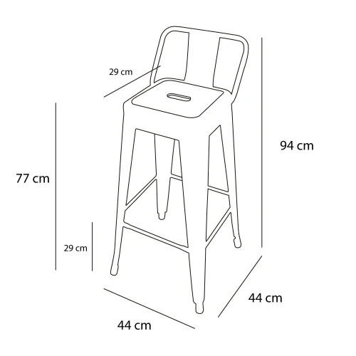 TABURETE ALTO JOSEPHINE BLANCO