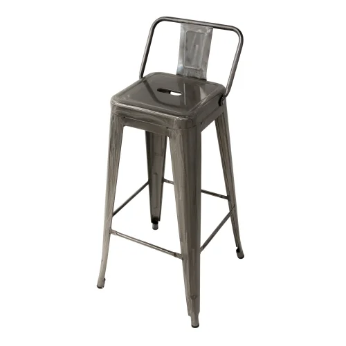 TABURETE ALTO JOSEPHINE ENVEJECIDO METÁLICO