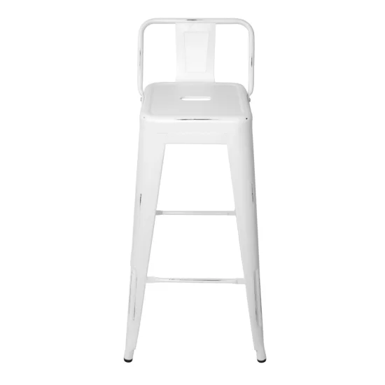 TABURETE ALTO JOSEPHINE BLANCO ENVEJECIDO 2