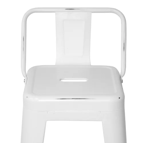 TABURETE ALTO JOSEPHINE BLANCO ENVEJECIDO