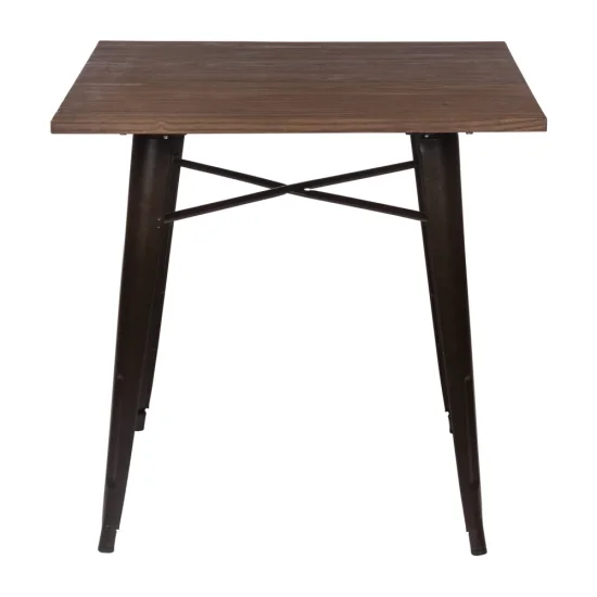MESA JOSEPHINE MADERA 80x80