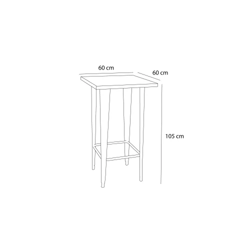 MESA ALTA JOSEPHINE BLANCO ENVEJECIDO MESA ALTA JOSEPHINE BLANCO ENVEJECIDO