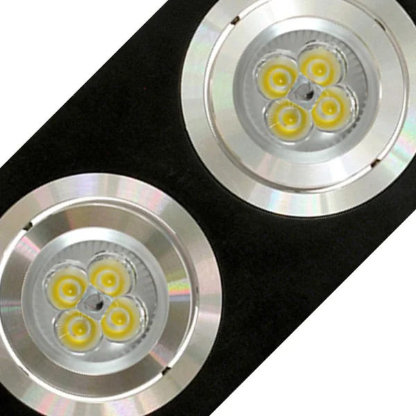 O.B. 2 LUCES ASTRID ALUMINIO NEGRO