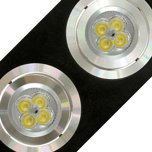 O.B. 2 LUCES ASTRID ALUMINIO NEGRO