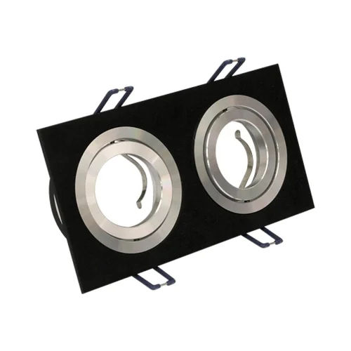 O.B. 2 LUCES ASTRID ALUMINIO NEGRO