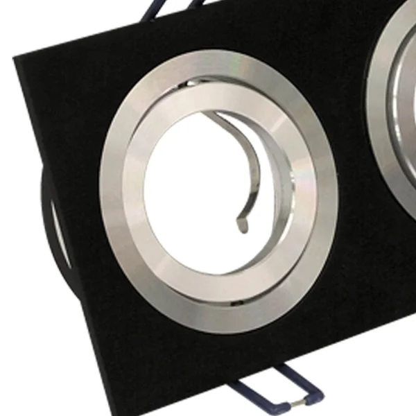 O.B. 2 LUCES ASTRID ALUMINIO NEGRO