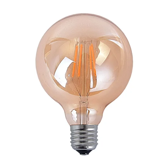 BOMBILLA DECORATIVA ESFÉRICA LED E27 7W ÁMBAR