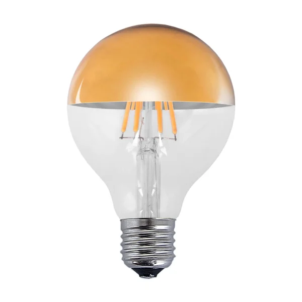 BOMBILLA G80 LED ORO E27 6W 2300K