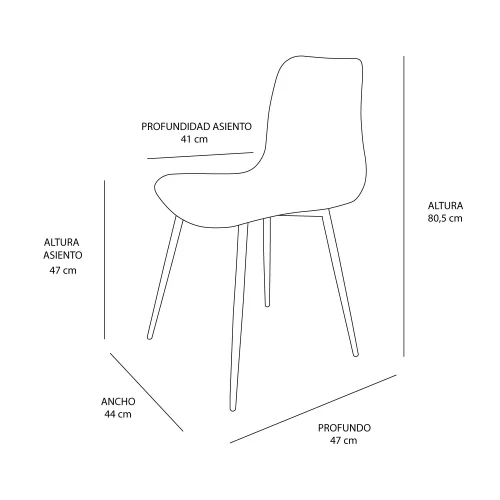 SILLA FANCY ANTRÁCITA SILLA FANCY ANTRÁCITA