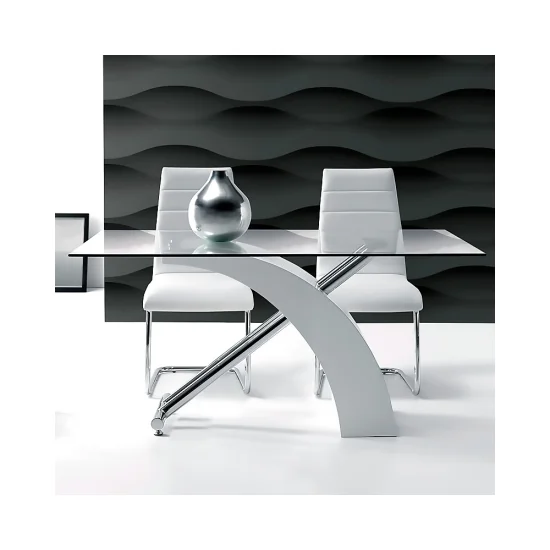 MESA DE COMEDOR CLARITY TRANSP/BLANCA 2